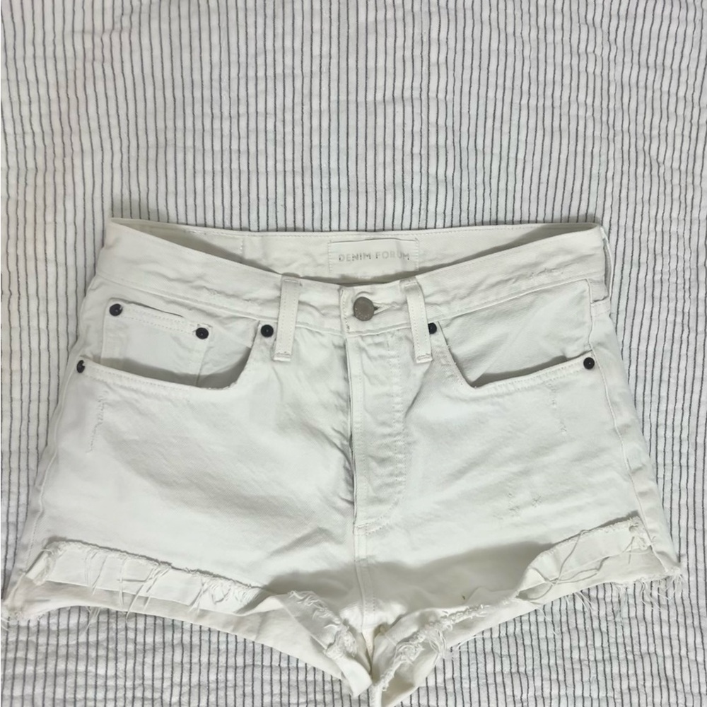 Denim Forum The Yoko Short in White